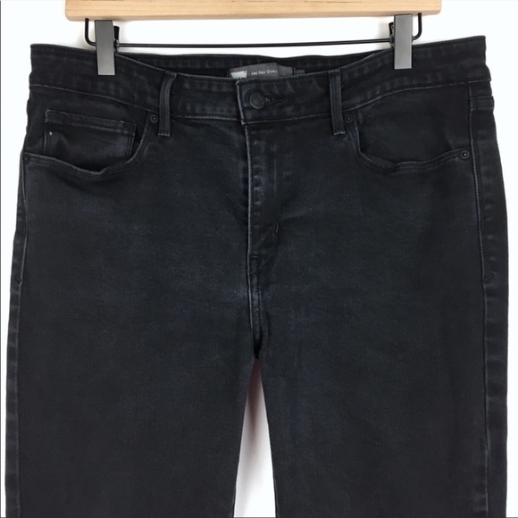 LEVI’S Jeans Mid Rise Skinny Slim Faded Black Wash Stretch Denim Plus Size 14 - Picture 2 of 13